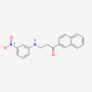 molecular formula C19H16N2O3 B2926439 1-(2-Naphthyl)-3-(3-nitroanilino)-1-propanone CAS No. 477334-09-1