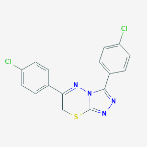 molecular formula C16H10Cl2N4S B292644 3,6-bis(4-chlorophenyl)-7H-[1,2,4]triazolo[3,4-b][1,3,4]thiadiazine 