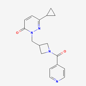 6-Cyclopropyl-2-[[1-(pyridine-4-carbonyl)azetidin-3-yl]methyl]pyridazin-3-one