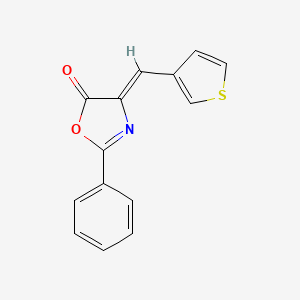 molecular formula C14H9NO2S B2926449 (Z)-2-phenyl-4-(thiophen-3-ylmethylene)oxazol-5(4H)-one CAS No. 88991-46-2