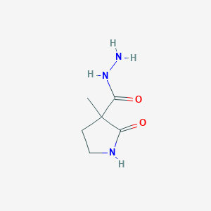 molecular formula C6H11N3O2 B2926450 3-甲基-2-氧代吡咯烷-3-甲酰肼 CAS No. 2303565-89-9
