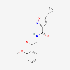 molecular formula C17H20N2O4 B2926454 5-cyclopropyl-N-(2-methoxy-2-(2-methoxyphenyl)ethyl)isoxazole-3-carboxamide CAS No. 1795419-30-5