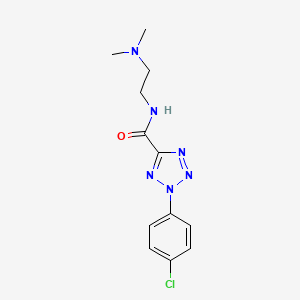 molecular formula C12H15ClN6O B2926458 2-(4-chlorophenyl)-N-(2-(dimethylamino)ethyl)-2H-tetrazole-5-carboxamide CAS No. 1396844-03-3