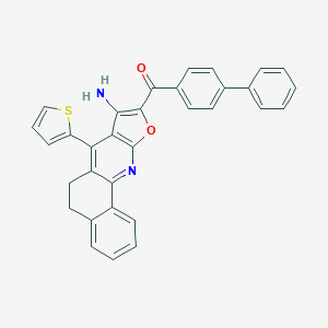 [8-Amino-7-(2-thienyl)-5,6-dihydrobenzo[h]furo[2,3-b]quinolin-9-yl]([1,1'-biphenyl]-4-yl)methanone