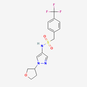 N-(1-(tetrahydrofuran-3-yl)-1H-pyrazol-4-yl)-1-(4-(trifluoromethyl)phenyl)methanesulfonamide