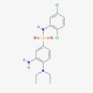 molecular formula C16H19Cl2N3O2S B2926464 3-氨基-N-(2,5-二氯苯基)-4-(二乙氨基)苯-1-磺酰胺 CAS No. 379254-28-1