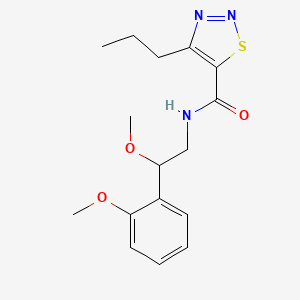 molecular formula C16H21N3O3S B2926466 N-(2-methoxy-2-(2-methoxyphenyl)ethyl)-4-propyl-1,2,3-thiadiazole-5-carboxamide CAS No. 1795194-43-2