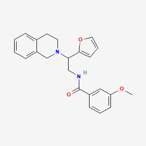 N-[2-(3,4-dihydro-1H-isoquinolin-2-yl)-2-(2-furyl)ethyl]-3-methoxy-benzamide