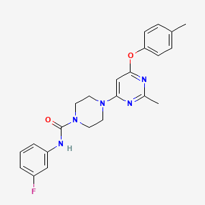 molecular formula C23H24FN5O2 B2926471 N-(3-fluorophenyl)-4-(2-methyl-6-(p-tolyloxy)pyrimidin-4-yl)piperazine-1-carboxamide CAS No. 946325-38-8