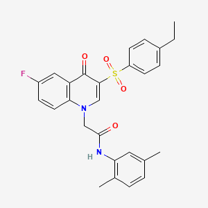 molecular formula C27H25FN2O4S B2926475 N-(2,5-dimethylphenyl)-2-(3-((4-ethylphenyl)sulfonyl)-6-fluoro-4-oxoquinolin-1(4H)-yl)acetamide CAS No. 895650-52-9