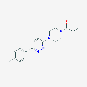 molecular formula C20H26N4O B2926476 1-(4-(6-(2,4-二甲苯基)吡啶并嗪-3-基)哌嗪-1-基)-2-甲基丙烷-1-酮 CAS No. 1021070-38-1