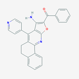 molecular formula C27H19N3O2 B292648 [8-Amino-7-(4-pyridinyl)-5,6-dihydrobenzo[h]furo[2,3-b]quinolin-9-yl](phenyl)methanone 