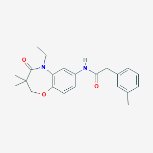 N-(5-ethyl-3,3-dimethyl-4-oxo-2,3,4,5-tetrahydrobenzo[b][1,4]oxazepin-7-yl)-2-(m-tolyl)acetamide