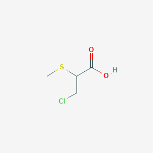 molecular formula C4H7ClO2S B2926492 3-氯-2-甲硫基丙酸 CAS No. 1081783-34-7