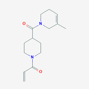 molecular formula C15H22N2O2 B2926499 1-[4-(5-Methyl-3,6-dihydro-2H-pyridine-1-carbonyl)piperidin-1-yl]prop-2-en-1-one CAS No. 2361817-09-4