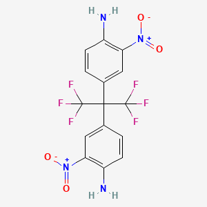molecular formula C15H10F6N4O4 B2926506 4-[2-(4-Amino-3-nitrophenyl)-1,1,1,3,3,3-hexafluoropropan-2-yl]-2-nitroaniline CAS No. 1174-51-2