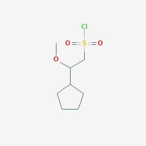 molecular formula C8H15ClO3S B2926509 2-Cyclopentyl-2-methoxyethane-1-sulfonyl chloride CAS No. 1785365-24-3
