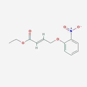 molecular formula C12H13NO5 B2926512 （E）-4-(2-硝基苯氧基)-2-丁烯酸乙酯 CAS No. 274676-19-6