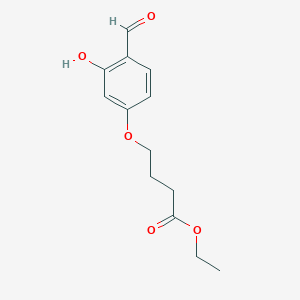 molecular formula C13H16O5 B2926533 Ethyl 4-(4-formyl-3-hydroxyphenoxy)butanoate CAS No. 152942-06-8