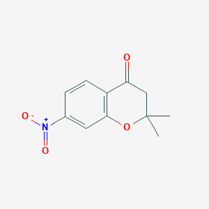 molecular formula C11H11NO4 B2926536 7-Nitro-2,2-dimethyl-2,3-dihydro-4H-1-benzopyran-4-one CAS No. 1260788-18-8