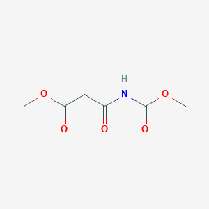 molecular formula C6H9NO5 B2926537 Methyl 3-(methoxycarbonylamino)-3-oxopropanoate CAS No. 2470437-46-6