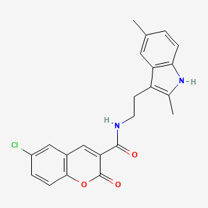 molecular formula C22H19ClN2O3 B2926545 6-chloro-N-(2-(2,5-dimethyl-1H-indol-3-yl)ethyl)-2-oxo-2H-chromene-3-carboxamide CAS No. 695218-77-0