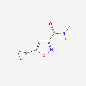 molecular formula C8H10N2O2 B2926555 5-cyclopropyl-N-methyl-1,2-oxazole-3-carboxamide CAS No. 1339377-15-9