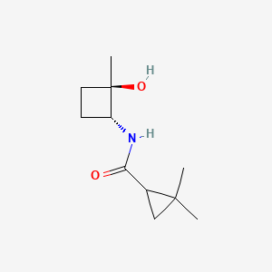 molecular formula C11H19NO2 B2926561 N-[(1R,2R)-2-Hydroxy-2-methylcyclobutyl]-2,2-dimethylcyclopropane-1-carboxamide CAS No. 2413372-38-8