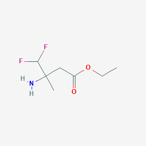 molecular formula C7H13F2NO2 B2926565 Ethyl 3-amino-4,4-difluoro-3-methylbutanoate CAS No. 2161653-52-5