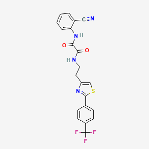 N1-(2-cyanophenyl)-N2-(2-(2-(4-(trifluoromethyl)phenyl)thiazol-4-yl)ethyl)oxalamide