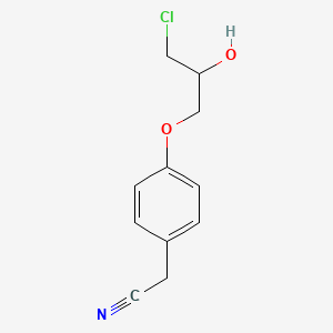 molecular formula C11H12ClNO2 B2926571 2-[4-(3-Chloro-2-hydroxypropoxy)phenyl]acetonitrile CAS No. 142037-04-5