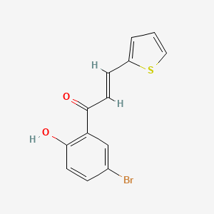 molecular formula C13H9BrO2S B2926572 (2E)-1-(5-bromo-2-hydroxyphenyl)-3-(thiophen-2-yl)prop-2-en-1-one CAS No. 39730-51-3