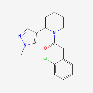 2-(2-chlorophenyl)-1-(2-(1-methyl-1H-pyrazol-4-yl)piperidin-1-yl)ethanone