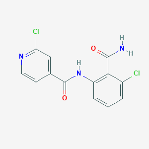 molecular formula C13H9Cl2N3O2 B2926581 N-(2-carbamoyl-3-chlorophenyl)-2-chloropyridine-4-carboxamide CAS No. 1384590-78-6