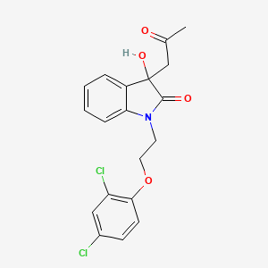 1-(2-(2,4-Dichlorophenoxy)ethyl)-3-hydroxy-3-(2-oxopropyl)indolin-2-one