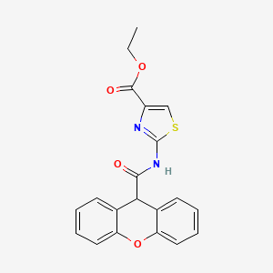 molecular formula C20H16N2O4S B2926587 2-(9H-蒽-9-甲酰胺)噻唑-4-甲酸乙酯 CAS No. 1170608-45-3