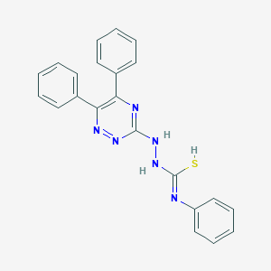 molecular formula C22H18N6S B292659 N-[(5,6-diphenyl-1,2,4-triazin-3-yl)amino]-N'-phenylcarbamimidothioic acid 