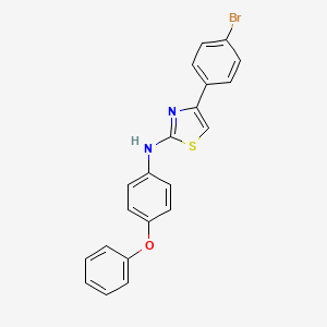 molecular formula C21H15BrN2OS B2926590 4-(4-bromophenyl)-N-(4-phenoxyphenyl)-1,3-thiazol-2-amine CAS No. 761395-31-7