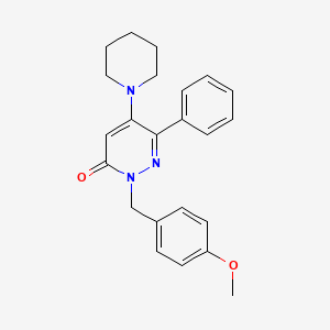 2-(4-methoxybenzyl)-6-phenyl-5-piperidino-3(2H)-pyridazinone