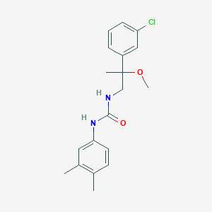 molecular formula C19H23ClN2O2 B2926597 1-(2-(3-Chlorophenyl)-2-methoxypropyl)-3-(3,4-dimethylphenyl)urea CAS No. 1795296-38-6