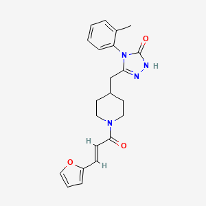 (E)-3-((1-(3-(furan-2-yl)acryloyl)piperidin-4-yl)methyl)-4-(o-tolyl)-1H-1,2,4-triazol-5(4H)-one