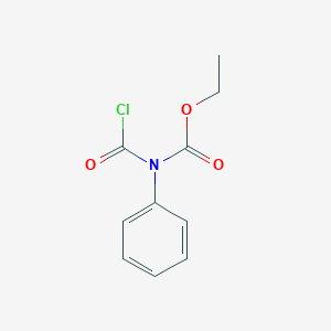 molecular formula C10H10ClNO3 B2926625 ethyl N-carbonochloridoyl-N-phenylcarbamate CAS No. 53244-25-0