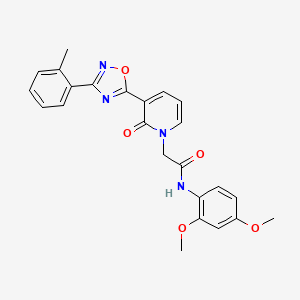 molecular formula C24H22N4O5 B2926628 N-(2,4-二甲氧基苯基)-2-(2-氧代-3-(3-(邻甲苯基)-1,2,4-恶二唑-5-基)吡啶-1(2H)-基)乙酰胺 CAS No. 1251612-18-6