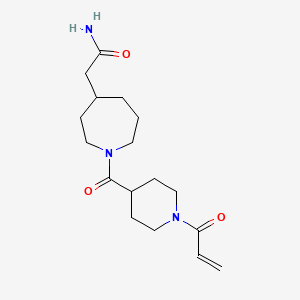 2-[1-(1-Prop-2-enoylpiperidine-4-carbonyl)azepan-4-yl]acetamide