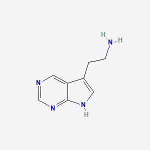 molecular formula C8H10N4 B2926634 2-(7H-pyrrolo[2,3-d]pyrimidin-5-yl)ethanamine CAS No. 1500166-05-1