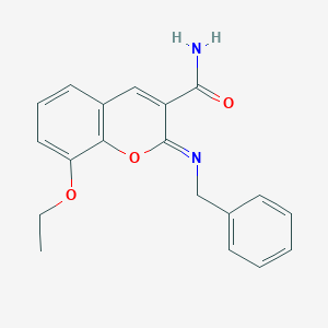 molecular formula C19H18N2O3 B2926636 2-Benzylimino-8-ethoxychromene-3-carboxamide CAS No. 1164516-91-9