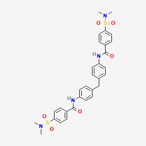 4-(dimethylsulfamoyl)-N-[4-[[4-[[4-(dimethylsulfamoyl)benzoyl]amino]phenyl]methyl]phenyl]benzamide