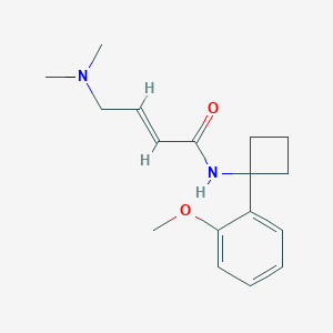 (E)-4-(Dimethylamino)-N-[1-(2-methoxyphenyl)cyclobutyl]but-2-enamide
