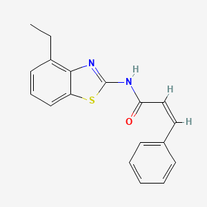 (Z)-N-(4-ethylbenzo[d]thiazol-2-yl)-3-phenylacrylamide