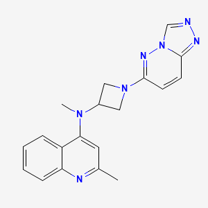 molecular formula C19H19N7 B2926668 N,2-二甲基-N-(1-{[1,2,4]三唑并[4,3-b]哒嗪-6-基}氮杂环丁-3-基)喹啉-4-胺 CAS No. 2198443-33-1